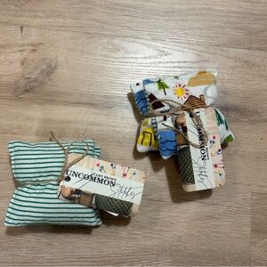 Microwaveable hand warmers || two pairs || camping and green stripes